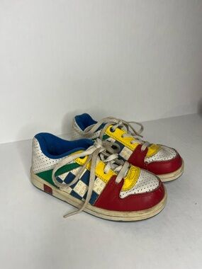 Vintage Lego Kids Colorblock Lace-Up Sneakers - Red, Yellow, Blue, Green